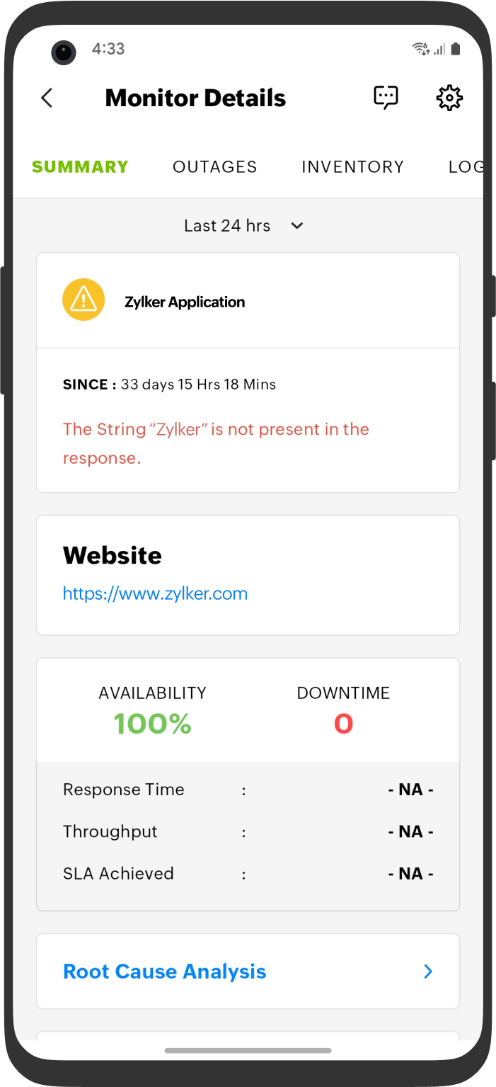 Android monitors details